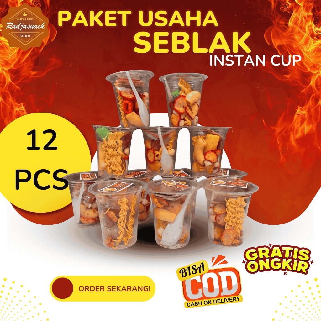 

PAKET USAHA SEBLAK INSTAN CUP 12 BUNGKUS RADJASNACK