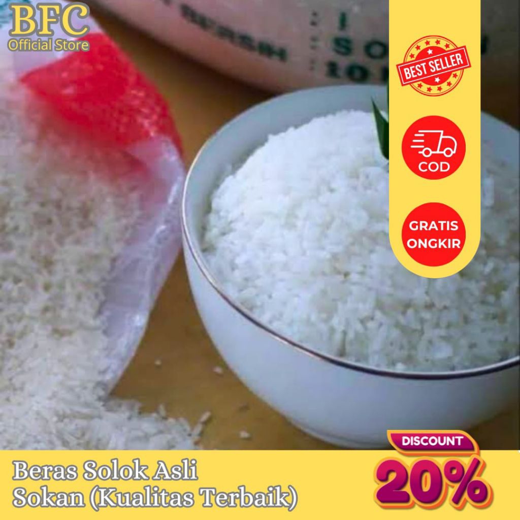 

(BFC) Beras Solok Asli Sokan Kualitas Terbaik / Beras Solok 100% Asli