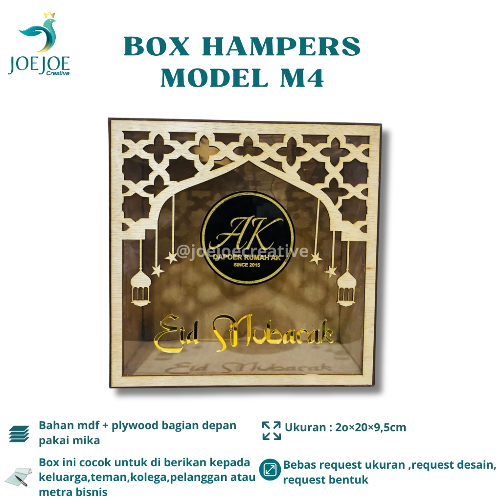 

Box hampers lebaran Model M4 / box parcel premium / box kayu / gift box lebaran/ BOX CUSTOME BRAND SENDIRI