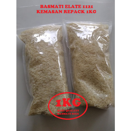 

Beras Basmati Elate 1121 Kemasan Repack 1kg Premium Basmati Rice