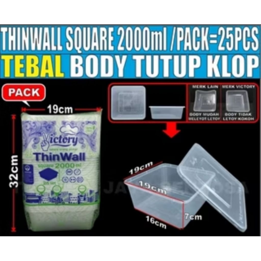 ThinWall Square Victory 2000ml