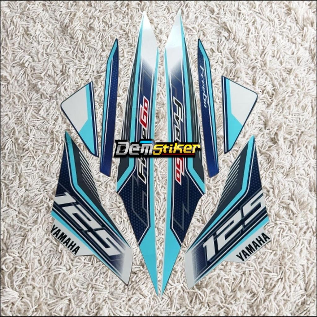 STRIPING STIKER FREEGO 2025 PUTIH BIRU DONGKER ORIGINAL