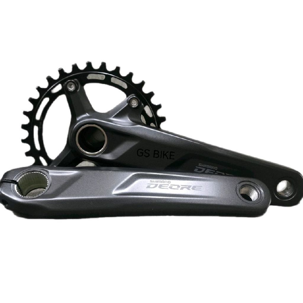 SHIMANO DEORE FC-M5100-1 1x11 & 1x10 Speed 32T 170mm BCD 96 Single Crankset Sepeda MTB Crank Arm + C