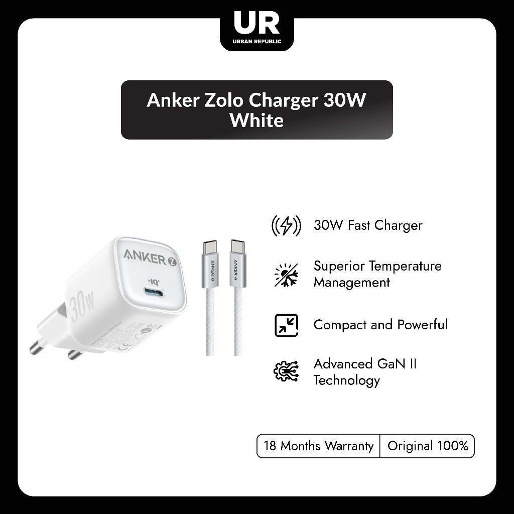 Anker Zolo Charger 30W - White