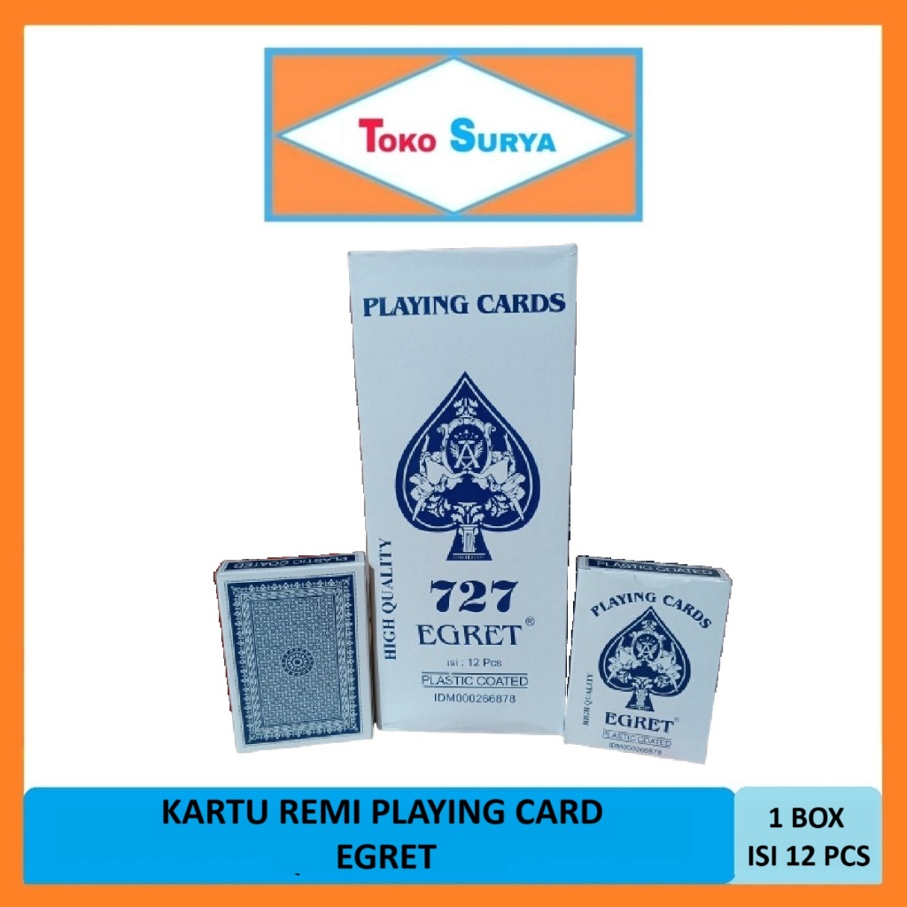 Kartu Remi Playing Cards Kartu Joker Egret 1 Box 12 Pcs
