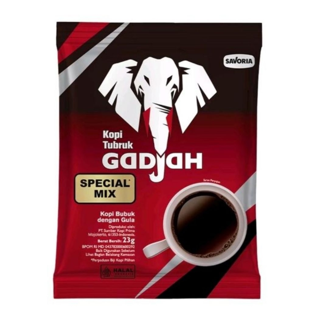 

Kopi Tubruk GADJAH Special MiX Renceng isi 10