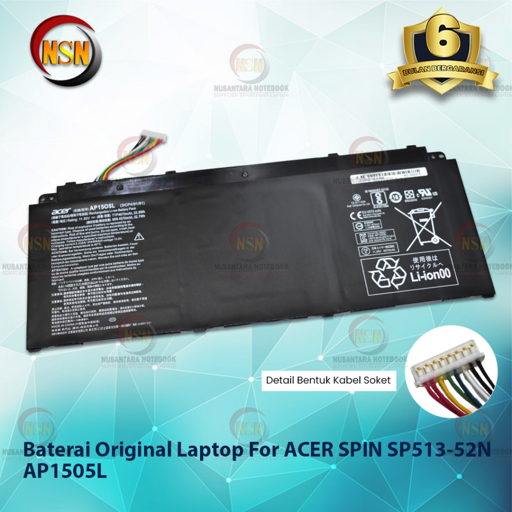 Battery Laptop Original for ACER SPIN SP513-52N AP1505L