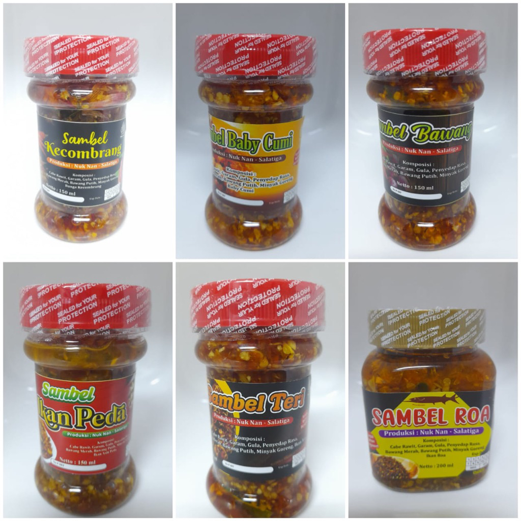 

Sambal Premium Homemade Nuk Nan – Aneka Varian (Cumi, Kecombrang, Roa, Bawang, Teri, Ikan Peda)