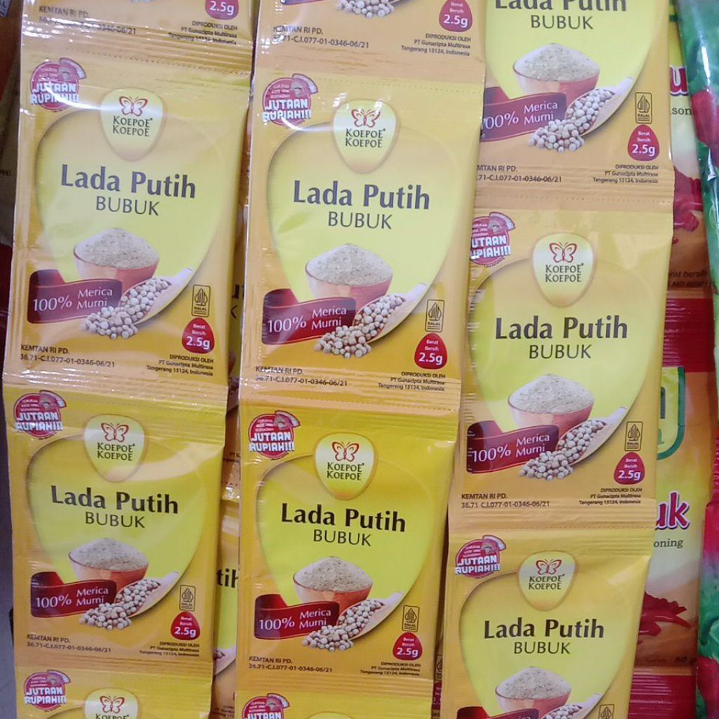 

Koepoe Koepoe Lada Putih Bubuk 2.5gr
