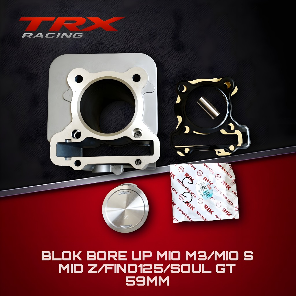 BLOK SEHER BORING BORE UP PAKET BORE UP MIO M3 FINO 125 MIO SOUL GT XRIDE 125 59MM