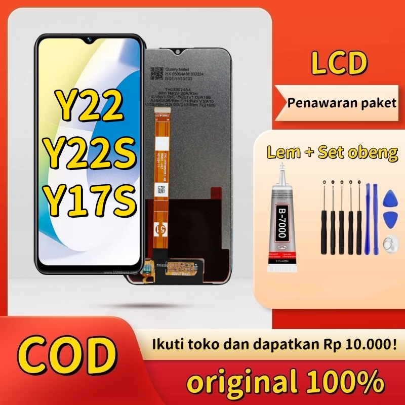 LCD HP VIVO Y17S Y22 Y22S LCD Pengganti Original - 100% Baru & Berkualitas Tinggi