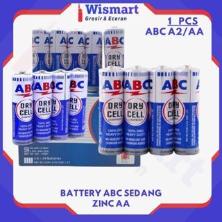 (1 PCS) Batu Baterai ABC Biru Dry Cell AA / A2 Battery 1.5V HARGA GROSIR