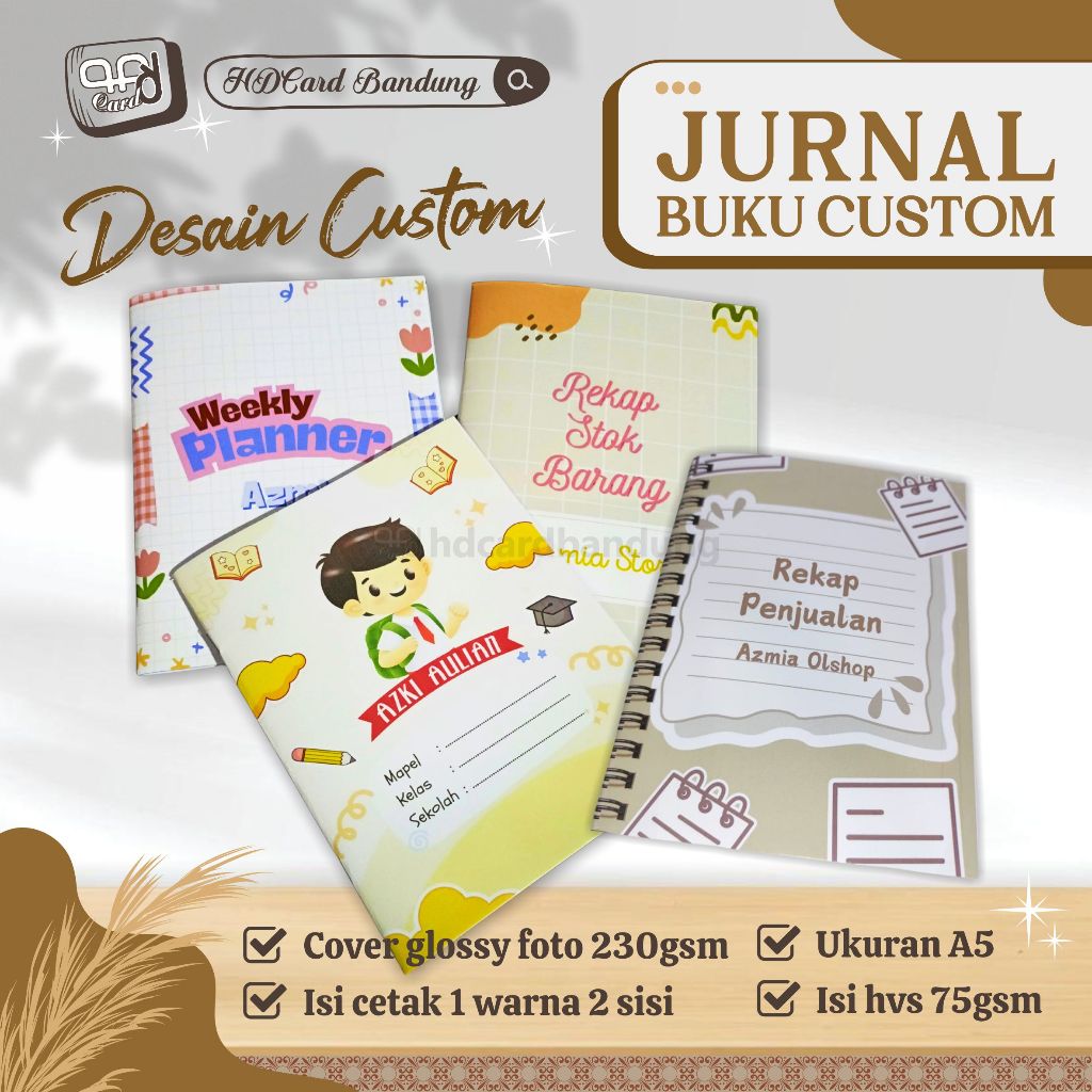 

Jurnal Custom Notes Notebook A5 Buku Tulis Costum