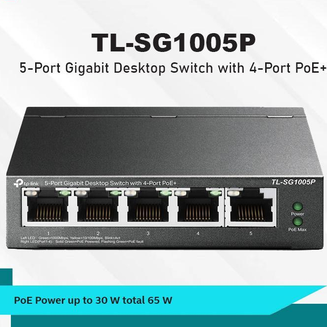 TP-Link TL-SG1005P 5-Port Gigabit Desktop Switch PoE tplink