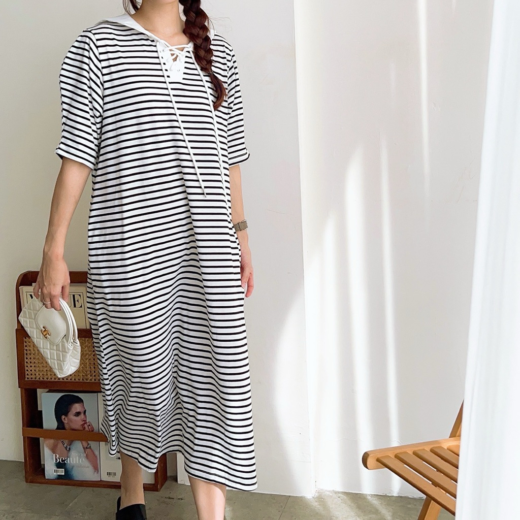 Olive Sailor Collar Maxi Dress Sophia Alice