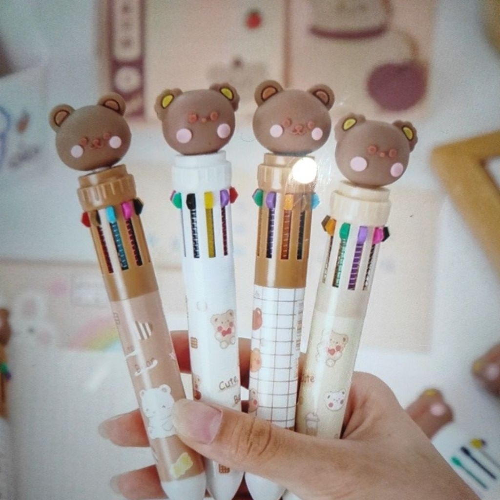 

Pen cetek 10 warna warni pulpen gel untuk sekolah kantor