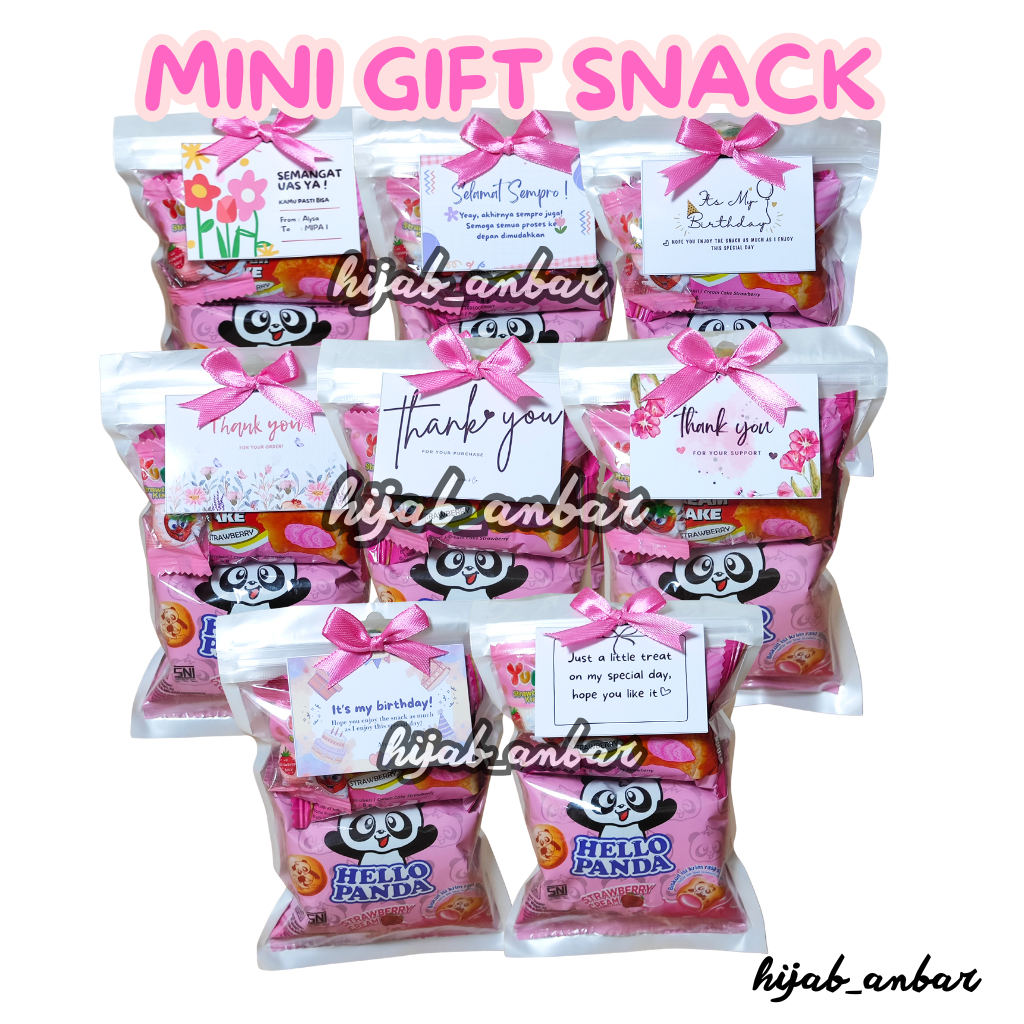 

Mini Gift Snack Warna Pink / Mini Hampers / Mini Gift Ulang Tahun TERMURAH Freebie Mini Snack
