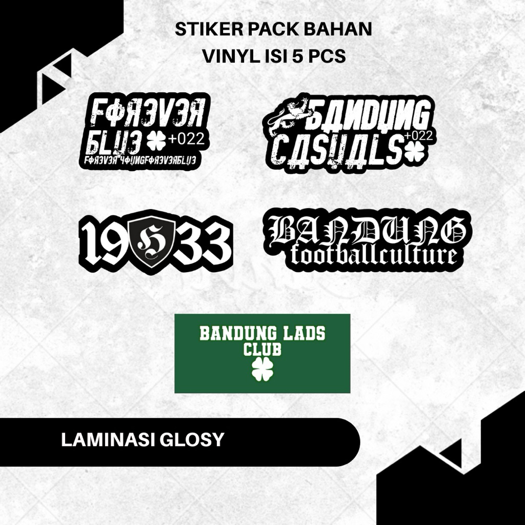 

Stiker Casual Holigan Persib 1933 (isi 5pcs)