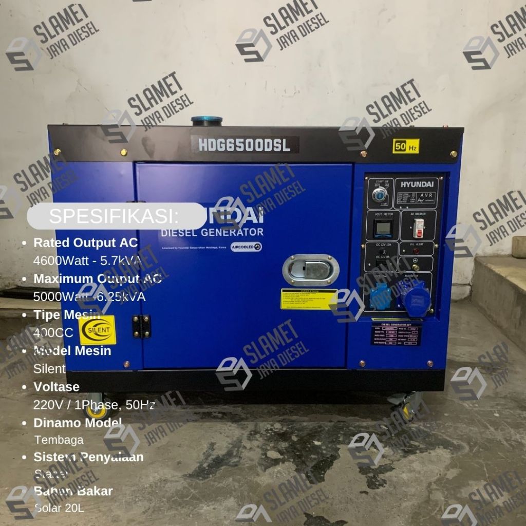Genset Silent Hyundai HDG6500DSL - 5000 Watt