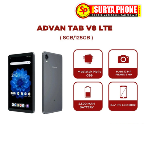 ADVAN TAB V8 RAM 8GB l 128GB 4G LTE