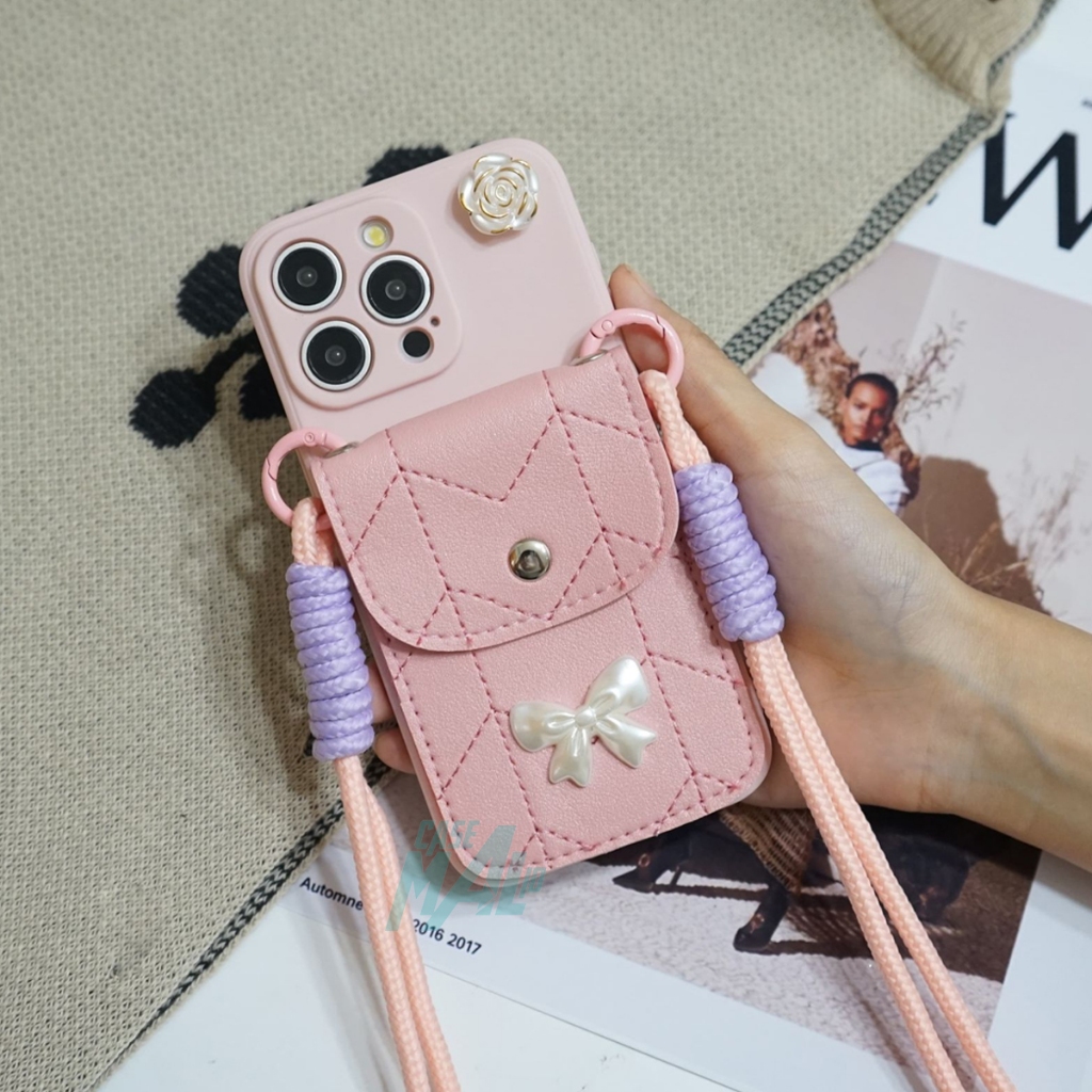 Case Dompet Fashion Elegan Boni Bag For All tipe hp Realme Vivo Oppo Xiaomi Samsung Iphone -Casing H