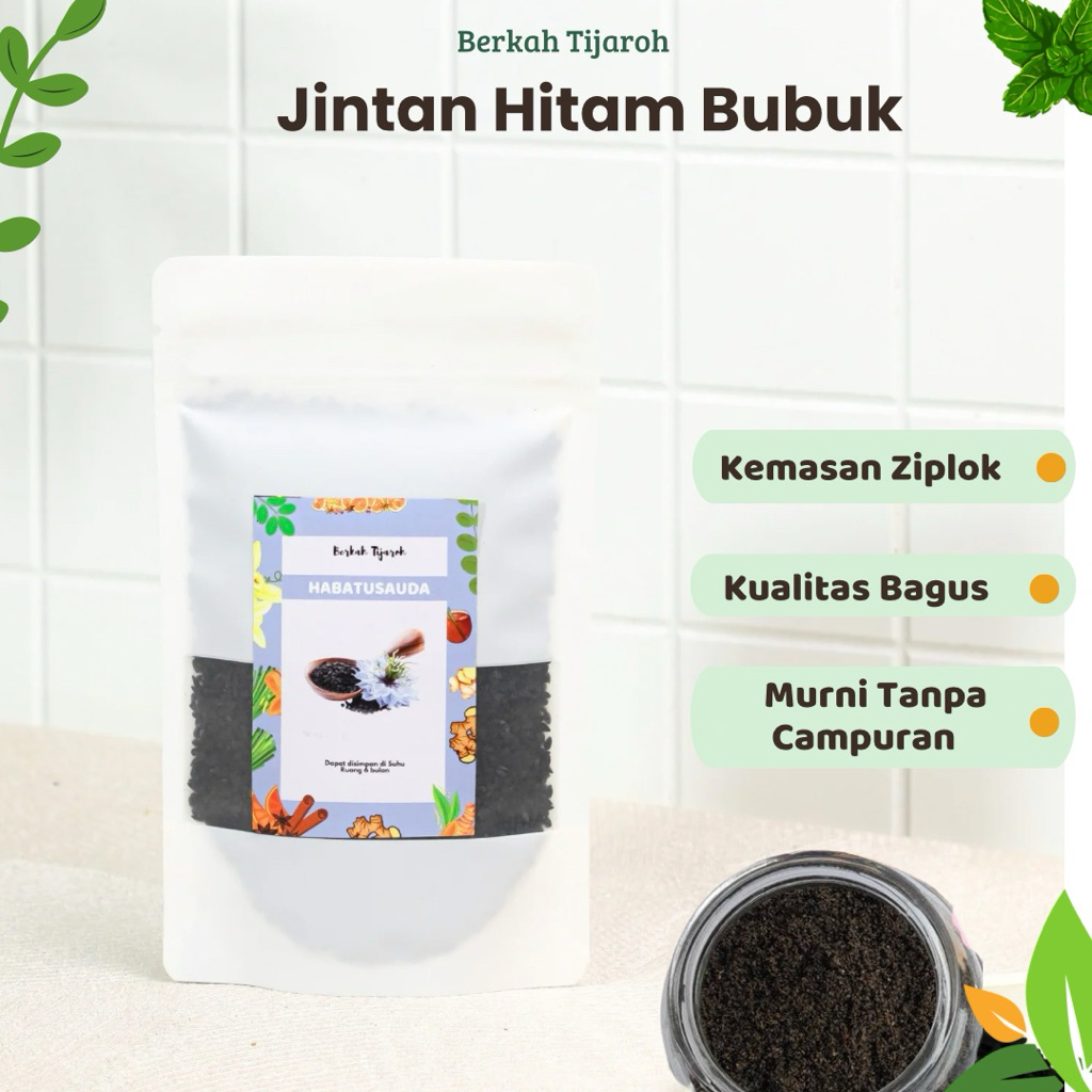 

Asli Jintan Hitam Bubuk Habbatussauda Murni Tanpa Campuran
