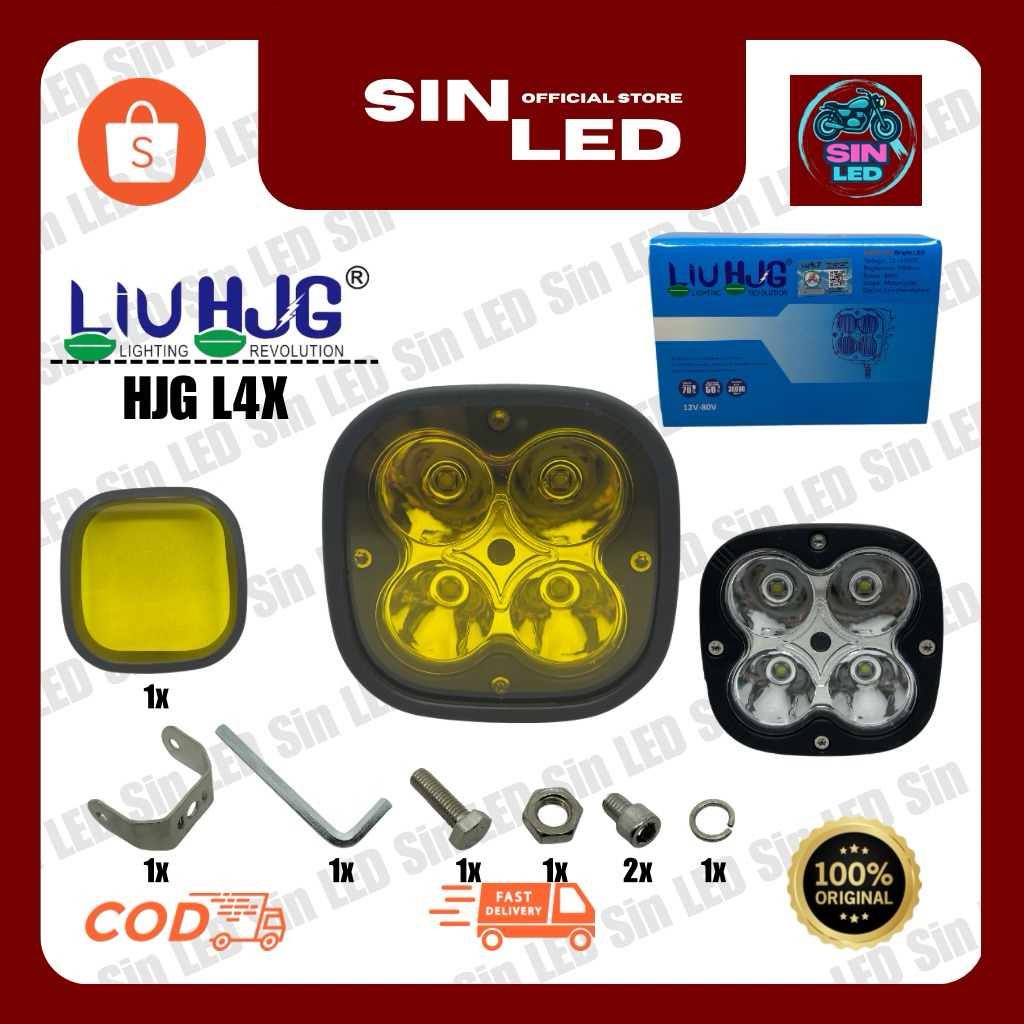 LAMPU TEMBAK SOROT LED HJG 4 MATA L4Z 60 WATT CREE LED SPOTLIGHT