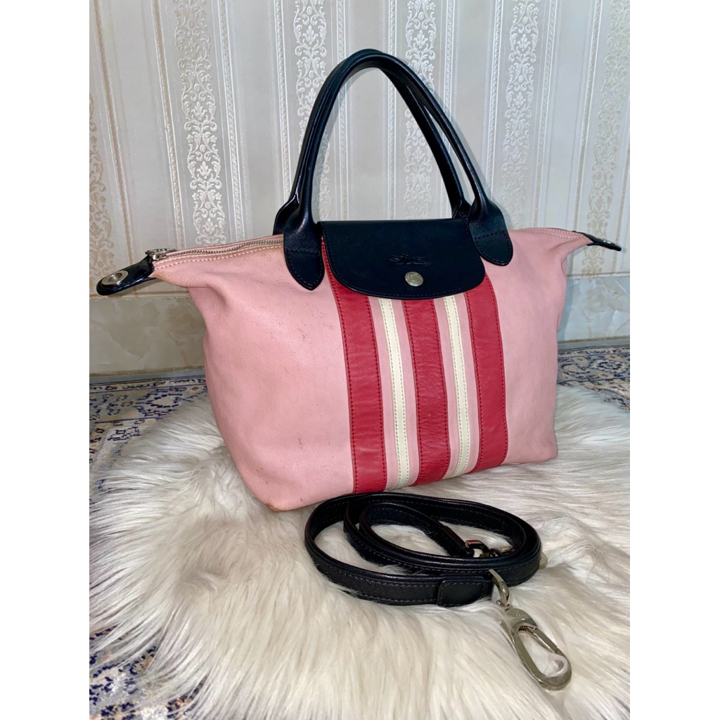 Preloved Tote Kulit Wanita LC Le Pliage 2WAY