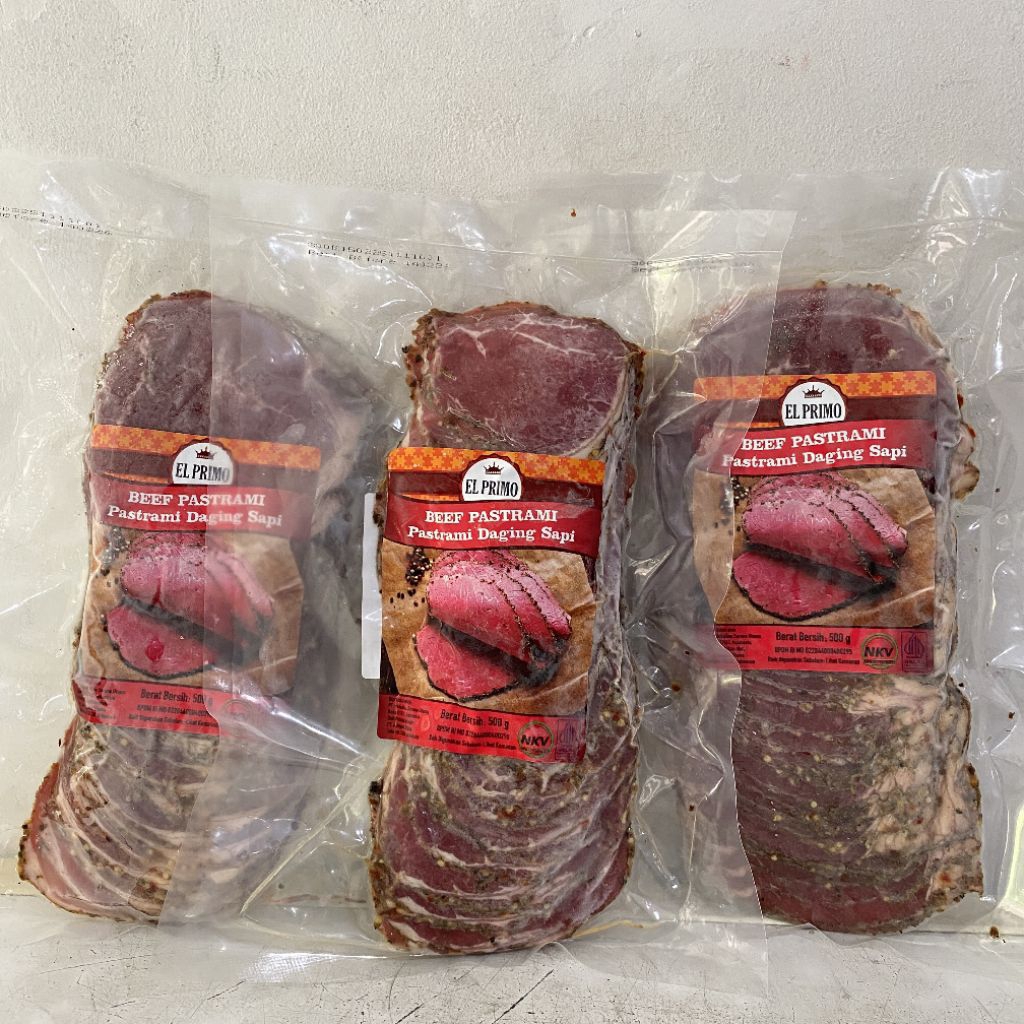 

El primo beef pastrami 500 gram | el primo pastrami daging sapi | daging sapi marinasi | beef pastrami