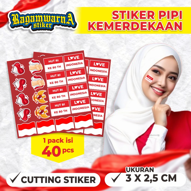 

STIKER PIPI Kemerdekaan 80th (40 pcs) - AGUSTUSAN - Bendera Indonesia