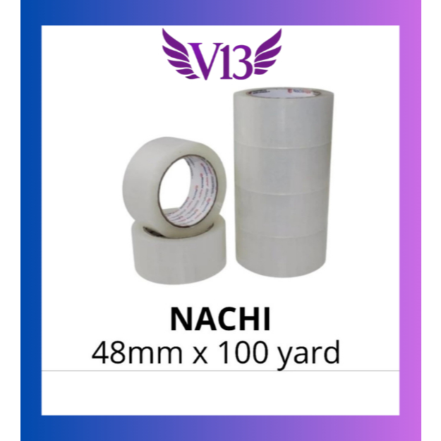 

V13SHOP Lakban OPP 2 Inch 48mm X 100Yard Nachi (1 Slop 6pcs)