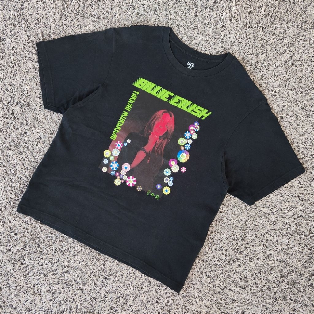 TS28 Billie eilish x takashi murakami x uniqlo oversize tee original kaos uniqlo
