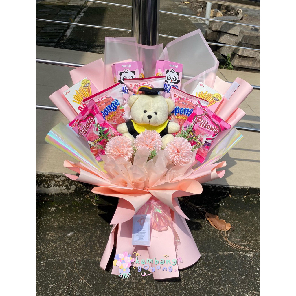 BUKET SNACK JAJAN WISUDA size jumbo