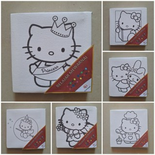 

SPECIAL HELLO KITTY !! TANPA CAT MAINAN ANAK KANVAS LUKIS 15x15 BISA REQUEST GAMBAR