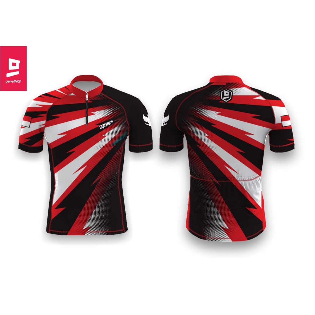 JERSEY SEPEDA KEMERDEKAAN INDONESIA HUT RI KE-80 - JERSEY SEPEDA ROADBIKE GENETHICS - JERSEY INDONES