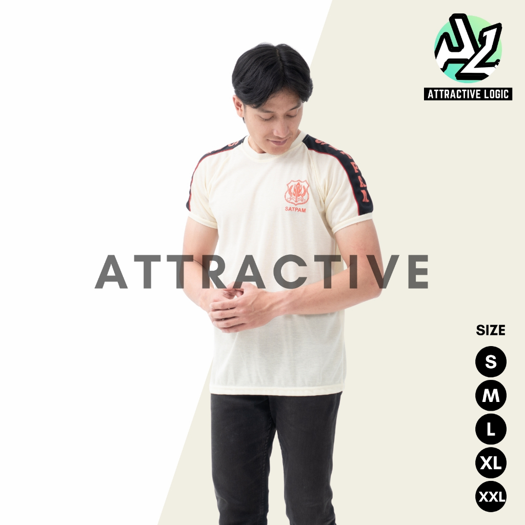 BAJU KAOS SECURITY SATPAM VAVING KREM LENGAN PENDEK TERBAIK - ATTRACTIVE