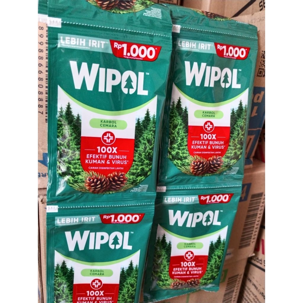 3RENCENG WIPOL KEMASAN SACHET ISI 36ML/ WIPOL RENCENG KEMASAN SACHET ISI 6