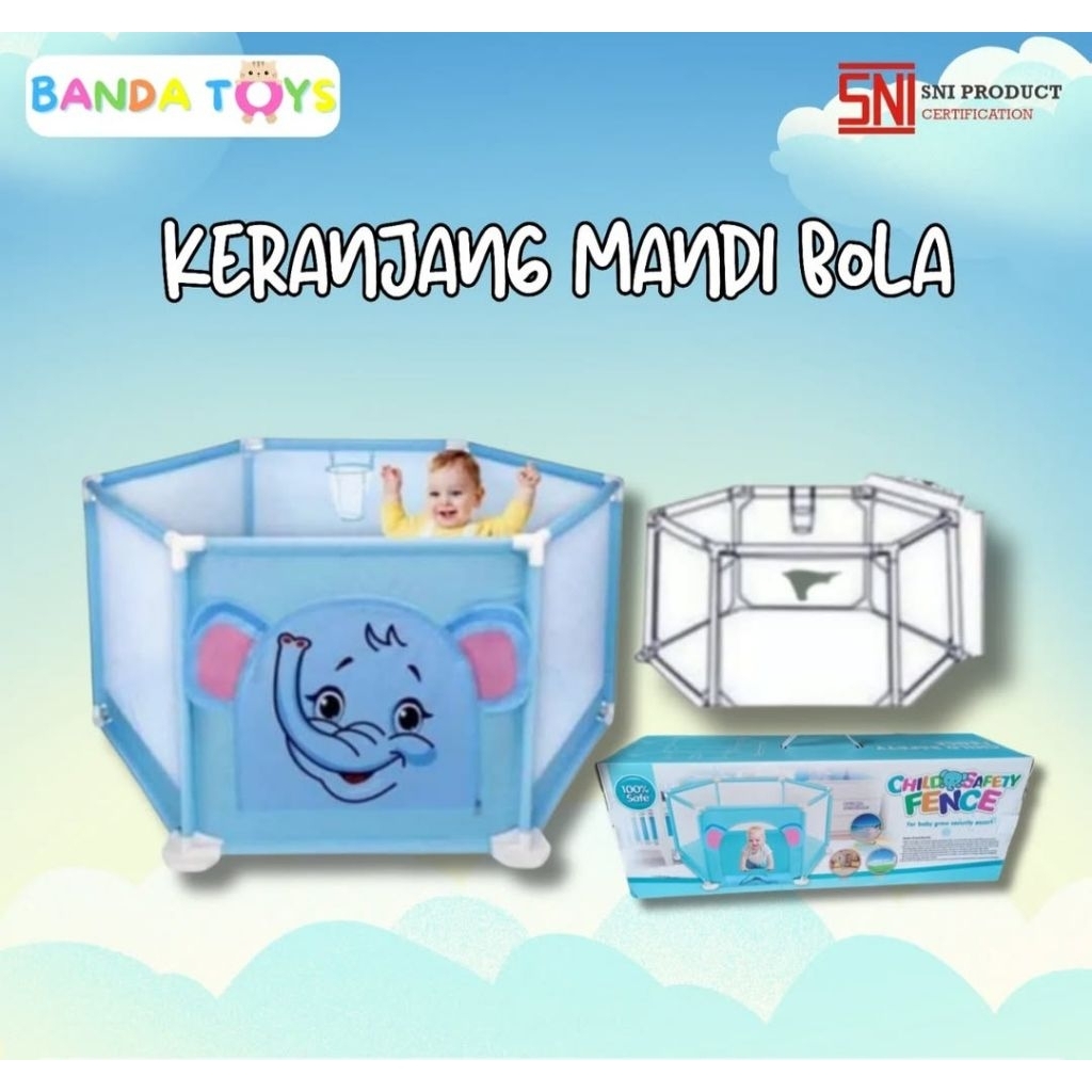 Mainan Anak Pagar Bayi 994-7102 Pagar Pengaman Bayi Kolam Anak Child Safety Fence Child Fence Tent H