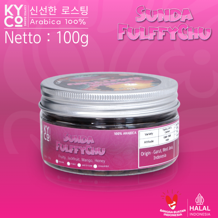 

Biji Kopi Arabika Sunda Fluffychu 100 gram - Specialty Coffee | Roast Beant | West Java Indonesia | Medium Roast | Kiyowo Coffee Roastery