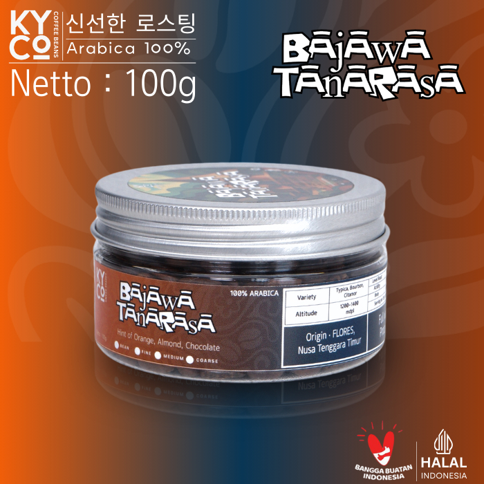 

Biji Kopi Arabika Bajawa Tanarasa 100 gram - Full Wash Grade 1 | Roast Beant | Nusa Tenggara Timur | Medium Roast | Kiyowo Coffee Roastery