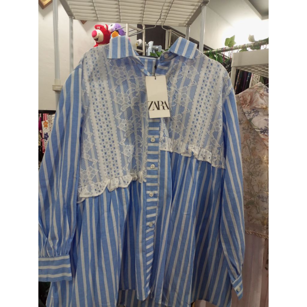 ATASAN SALUR BRUKAT BIRU