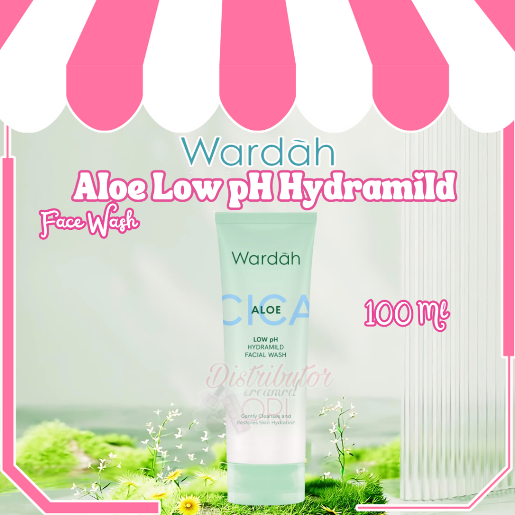 Wardah Cica + Aloe Low pH Hydramild Facial Wash Nature Daily - Sabun Cuci Muka Membersihkan secara L