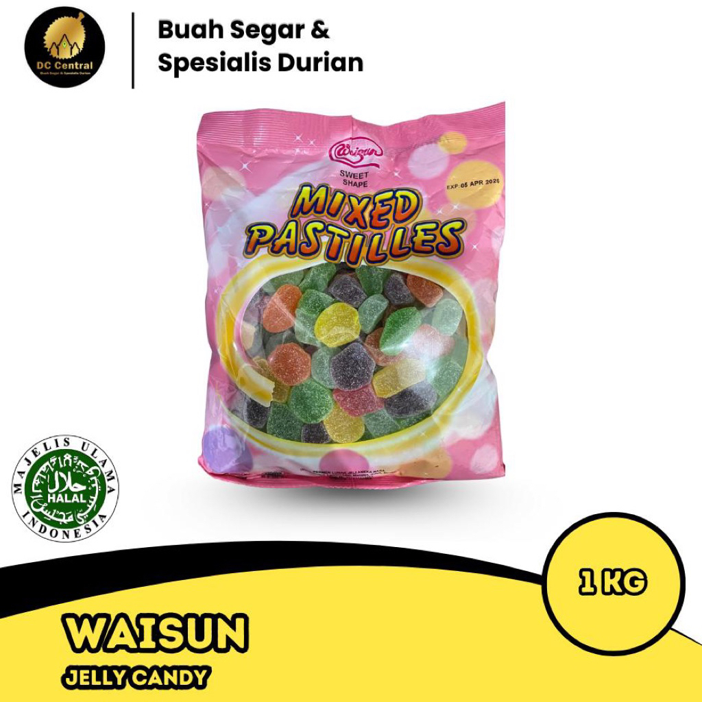 

Waisun Jelly Candy Mixed 1kg | Permen Jelly Rasa Buah | Campur