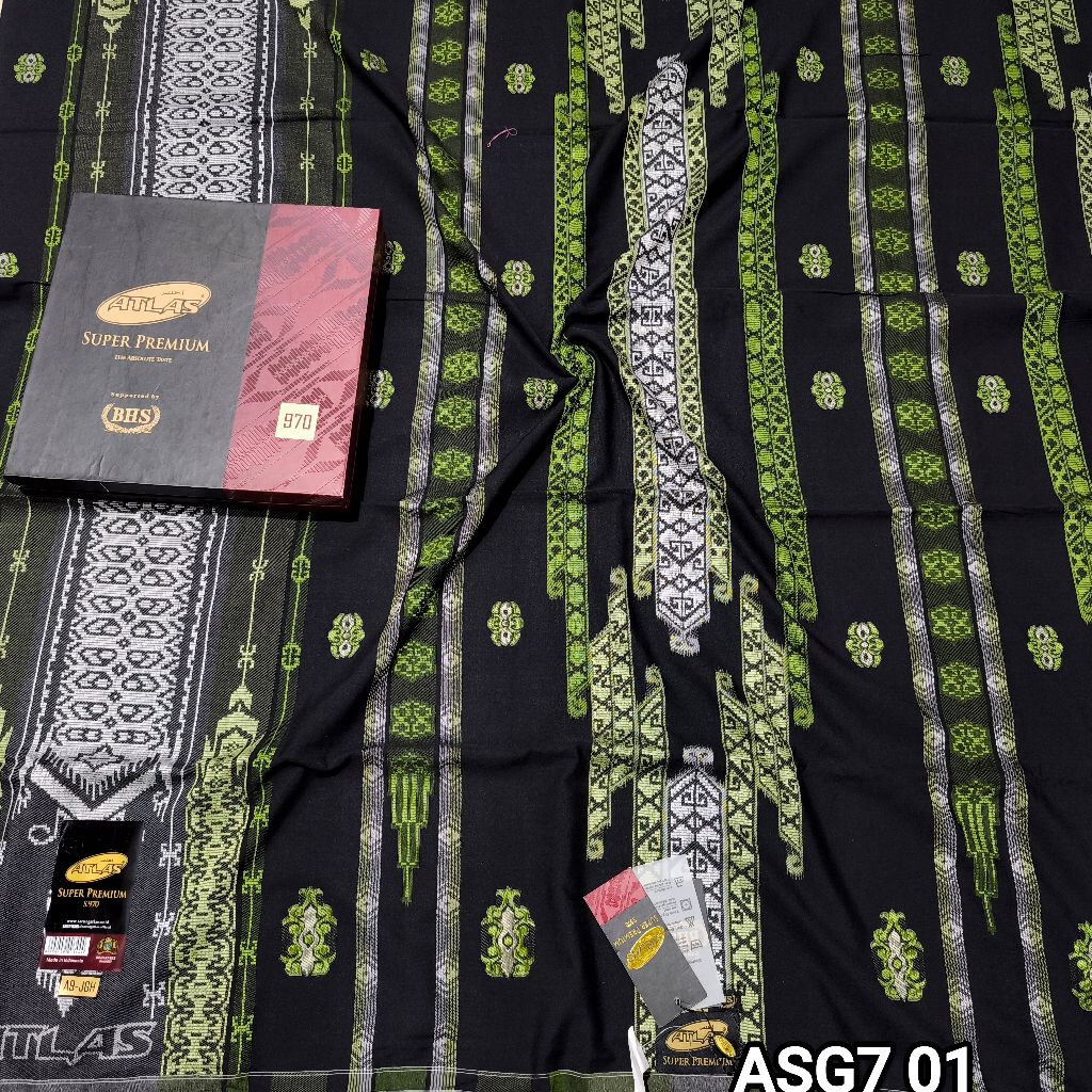 SARUNG ATLAS SUPER PREMIUM 980 975 970 GOLD SONGKET TIMBUL