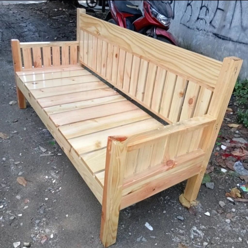 kursi sender/sandar panjang kayu jati belanda/kursi santai 160x60x45cm