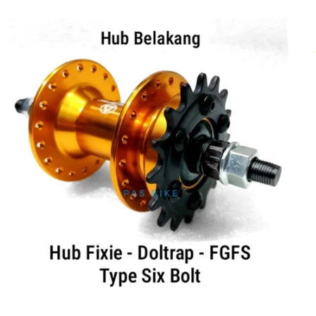 Rear Hub Doltrap Fixie Model Six Bolt 32 Hole