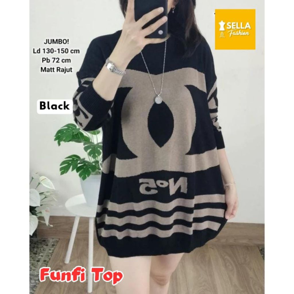 Funfi Top Rajut Jumbo