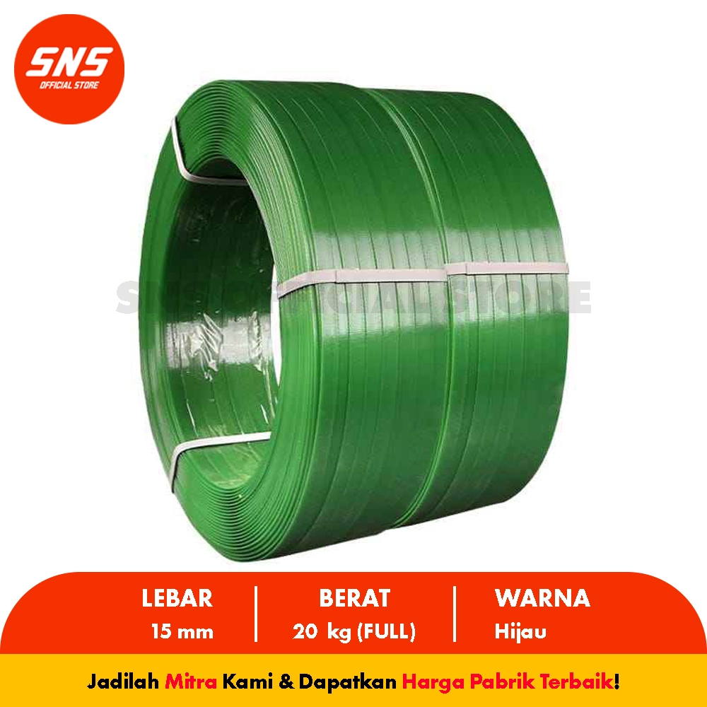 

Tali Strapping Band Polyester PET Hijau 15.5mm x 20 kg / Tali PET Hijau - SNS Official Store