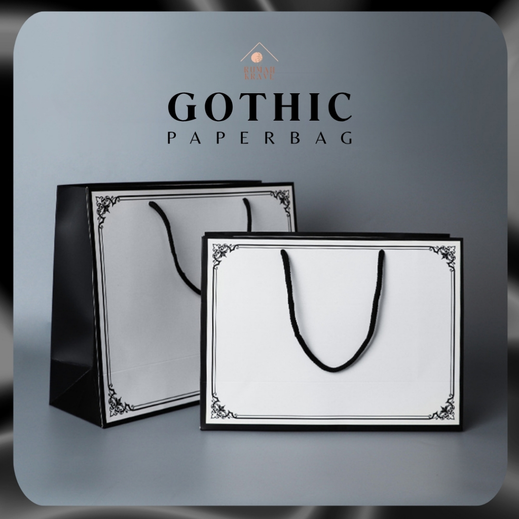 

RUMAH KRAVE - Gothic Paperbag Putih White