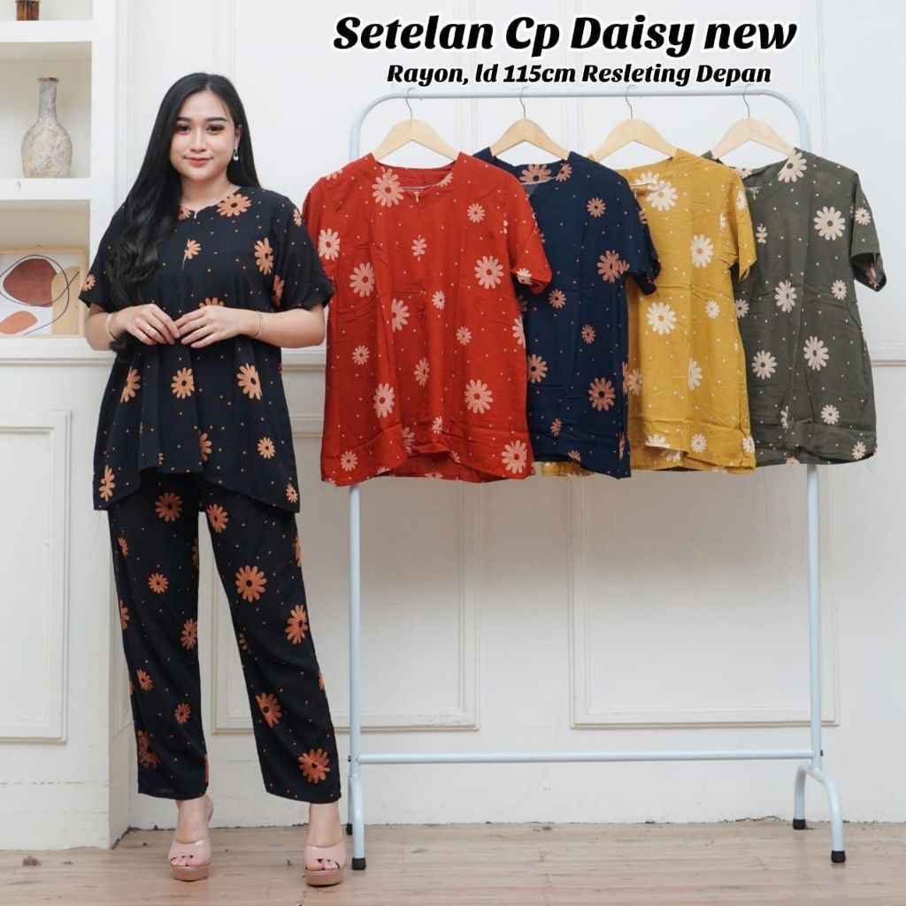 Setelan Baju Tidur Daster bahan Rayon adem Busui